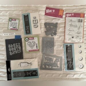 Various Steel Craft Dies and Stamp Set